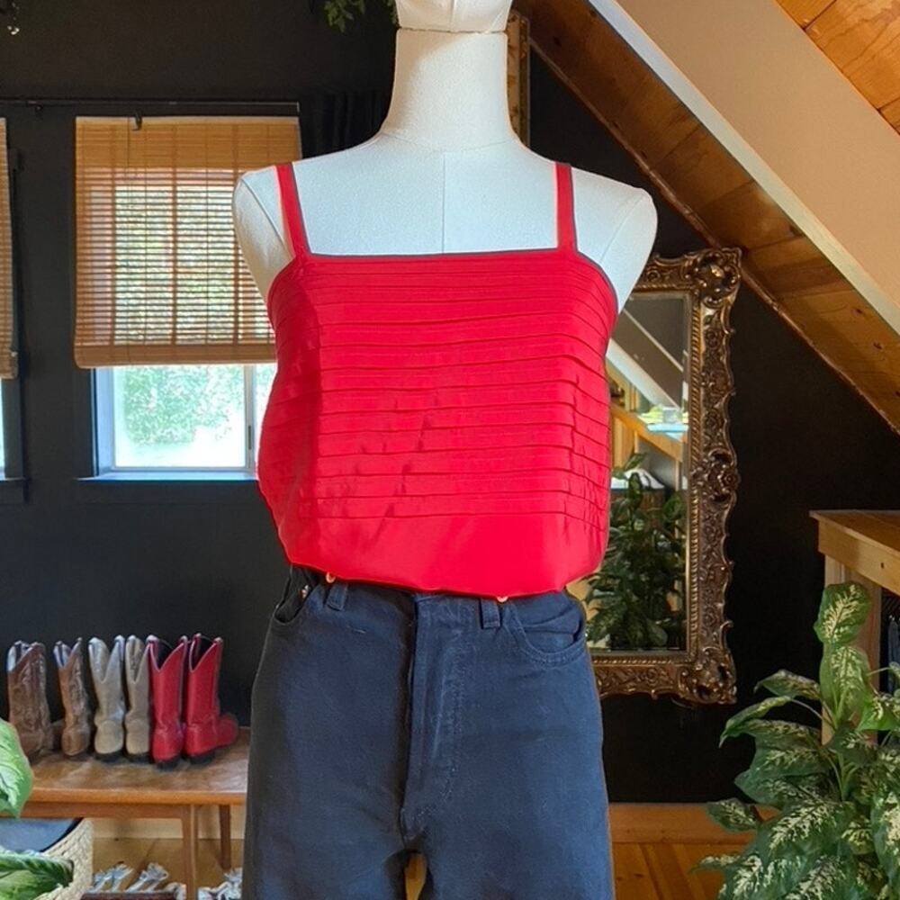 Red Silk Cami Top